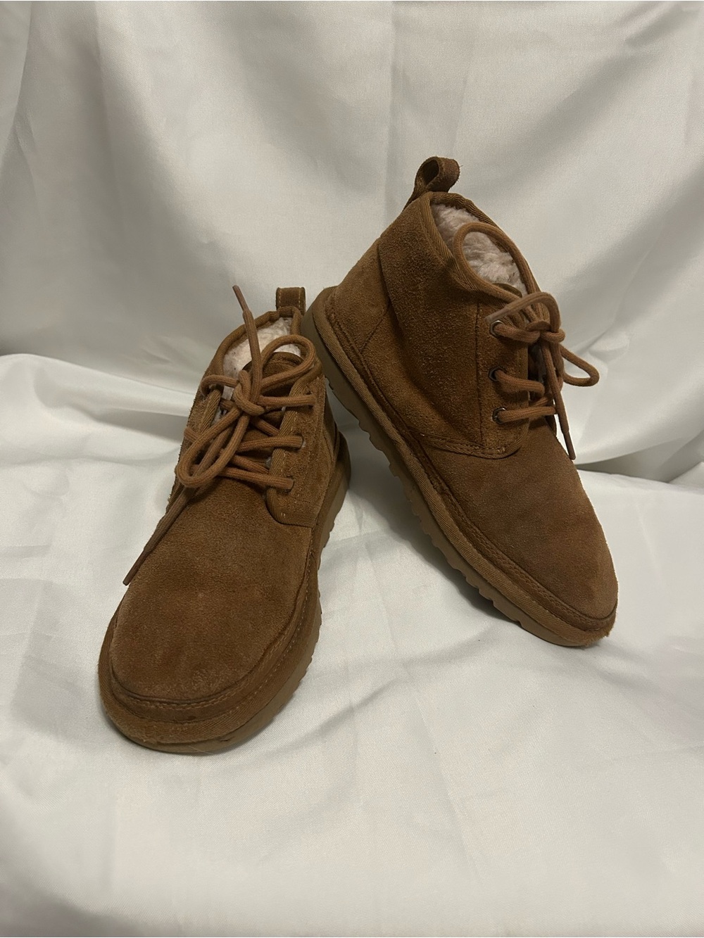 Women’s Brown Suede Lace-Up Casual Boots